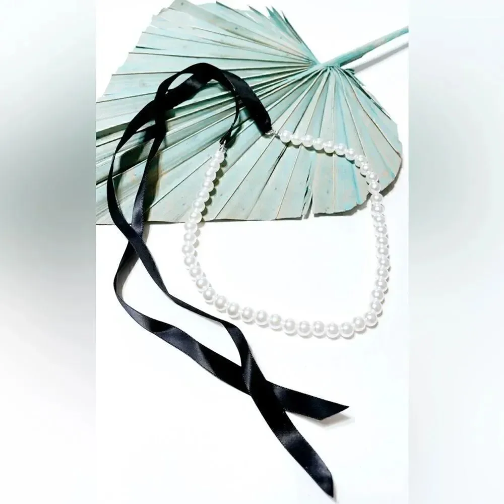 Pearl choker necklace  #166
